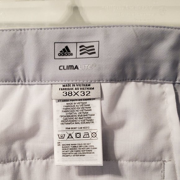 BNWT Adidas Ultimate365 Performance Stretch Golf Pants Men's 38x32 Light Gray - Picture 5 of 5